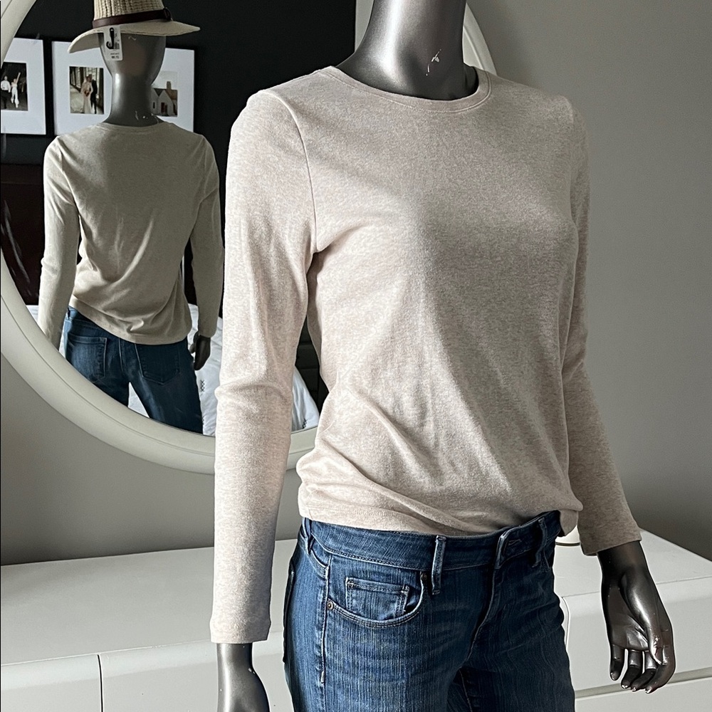 Cream/Beige Long Sleeve Top